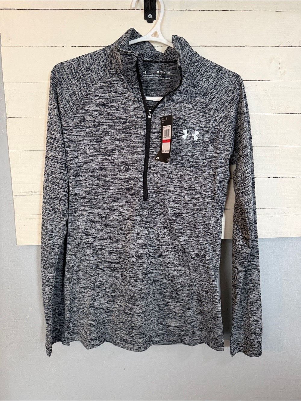 Under Armour Womens Gray Heather 1/4 Zip Performance Pullover
